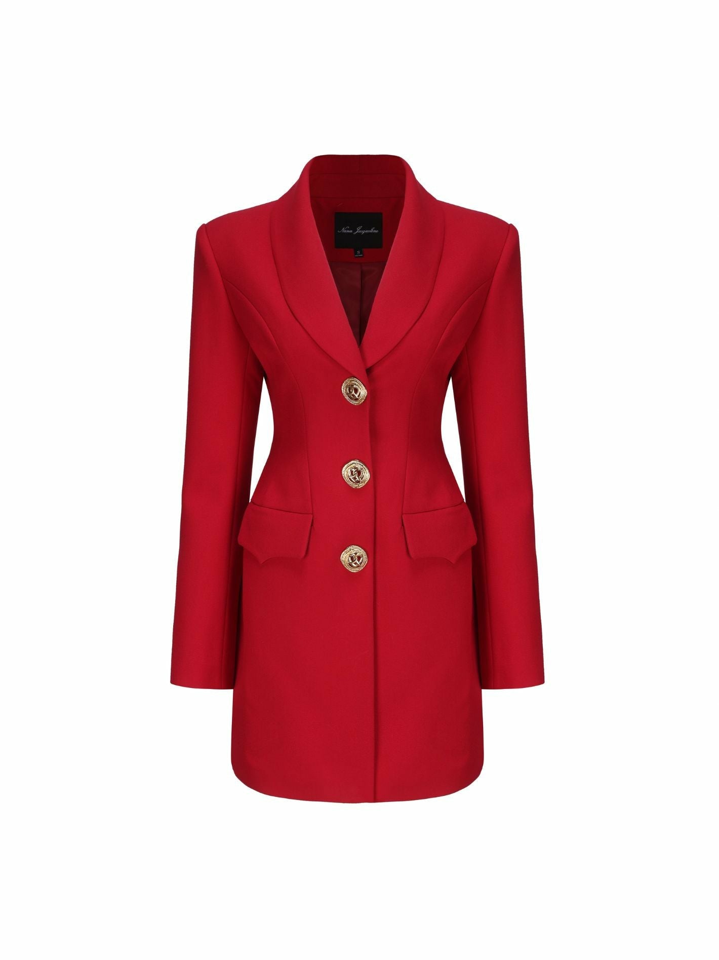 Sasha Suit Jacket: Red Suit Jacket for Cocktail Party | Nana Jacqueline