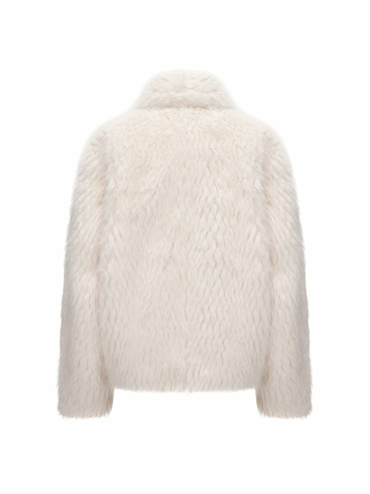 Alyssa Fur Coat: White Fur Coat for Winter Party | Nana Jacqueline