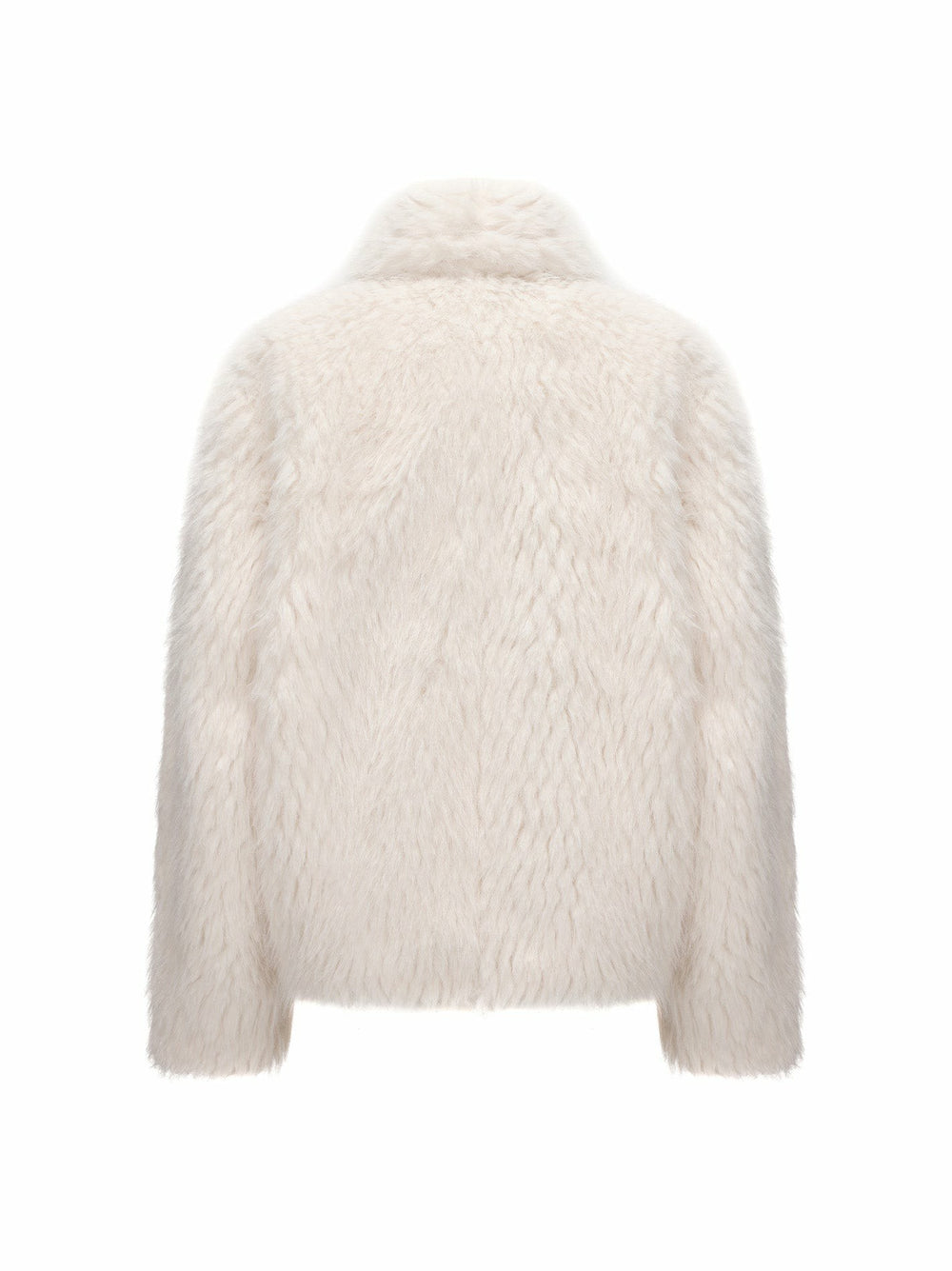 Alyssa Fur Coat: White Fur Coat for Winter Party | Nana Jacqueline