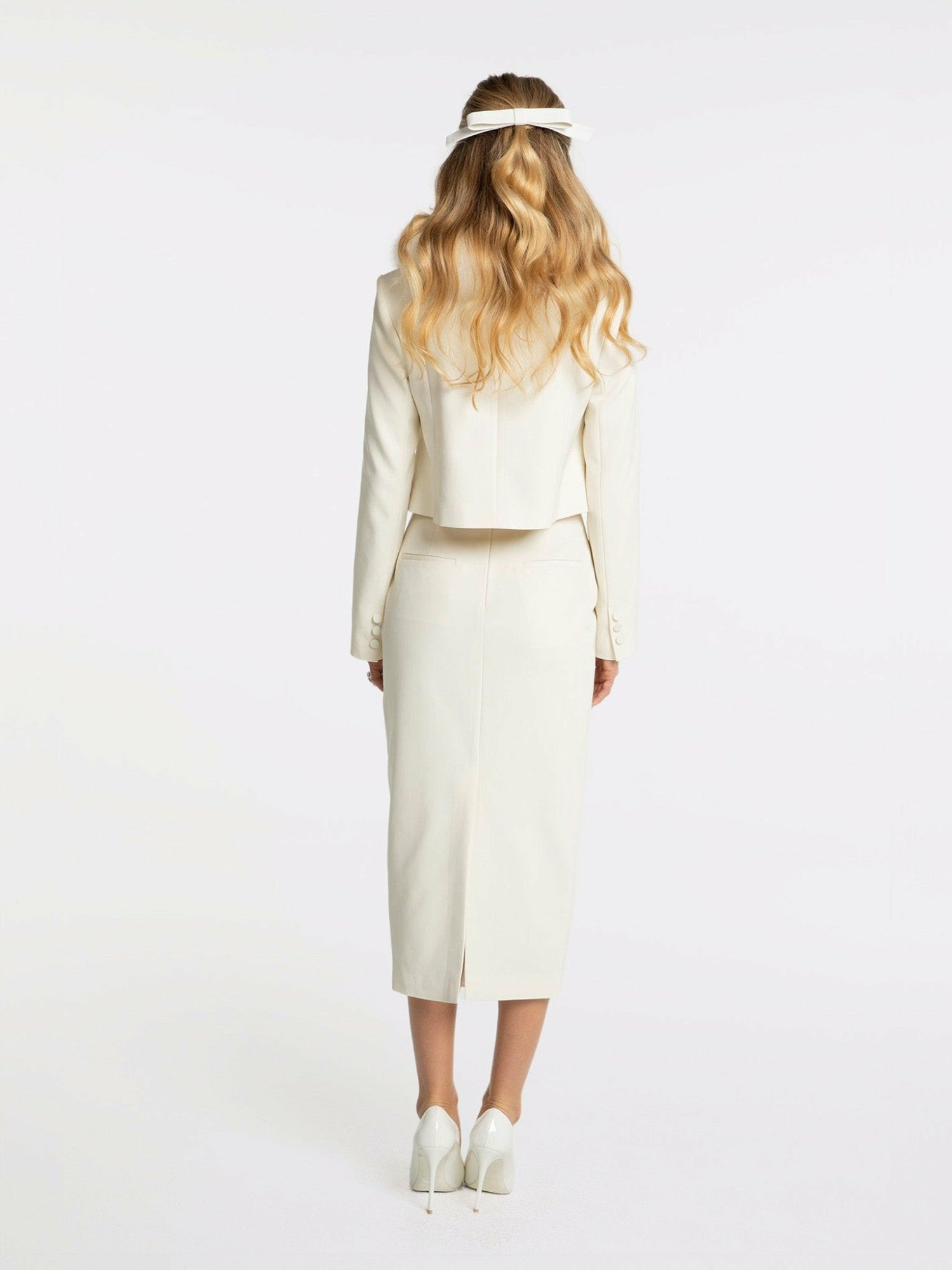 Claira Coat: Off-White Coat for Rehearsal Dinner | Nana Jacqueline