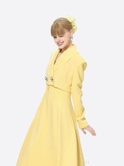 Veronica Crop Blazer: Yellow Blazer for Brunch | Nana Jacqueline