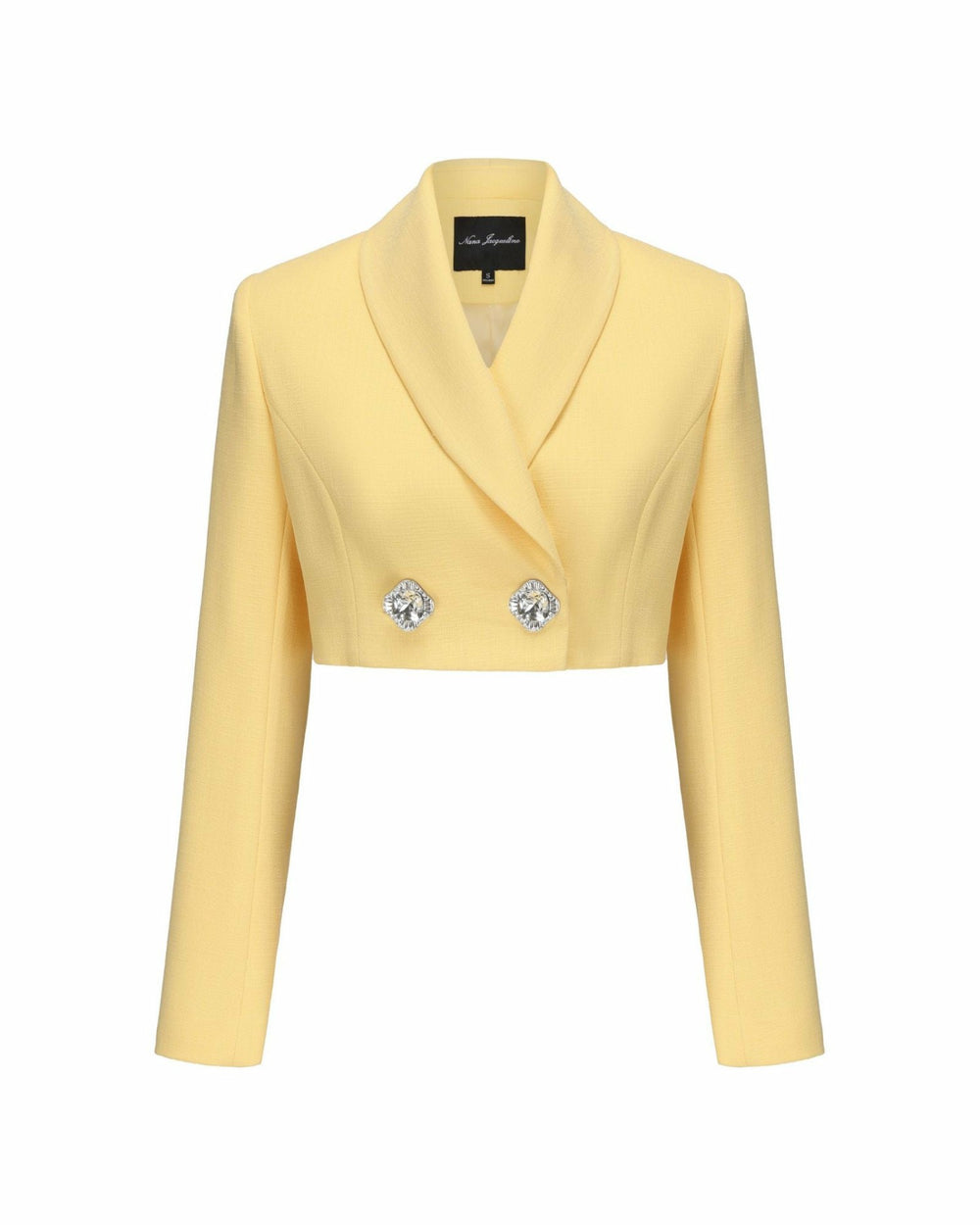 Veronica Crop Blazer: Yellow Blazer for Brunch | Nana Jacqueline