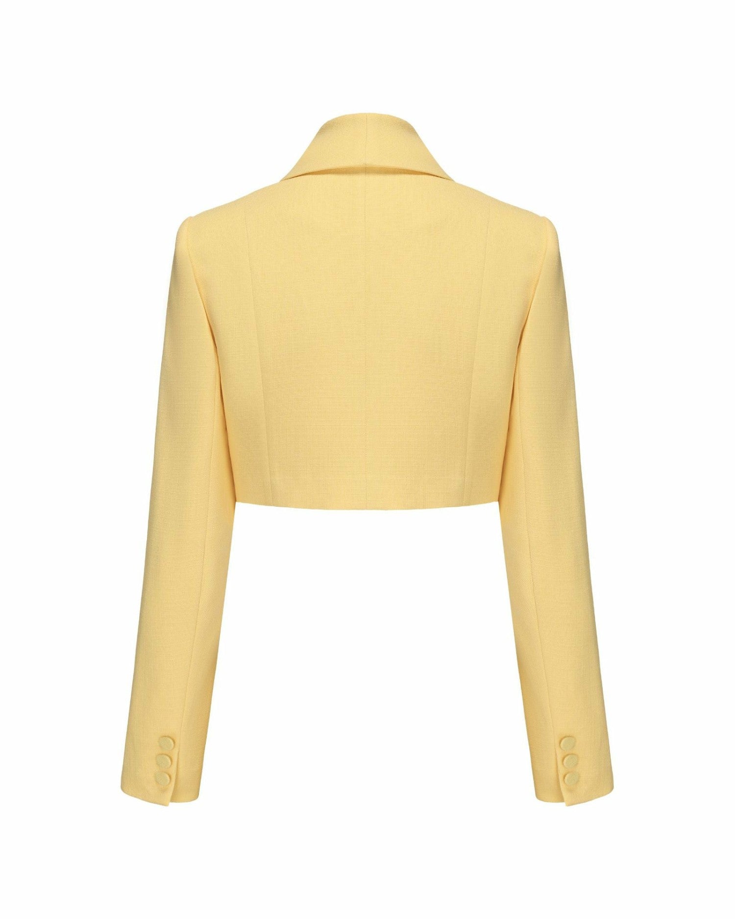 Veronica Crop Blazer: Yellow Blazer for Brunch | Nana Jacqueline