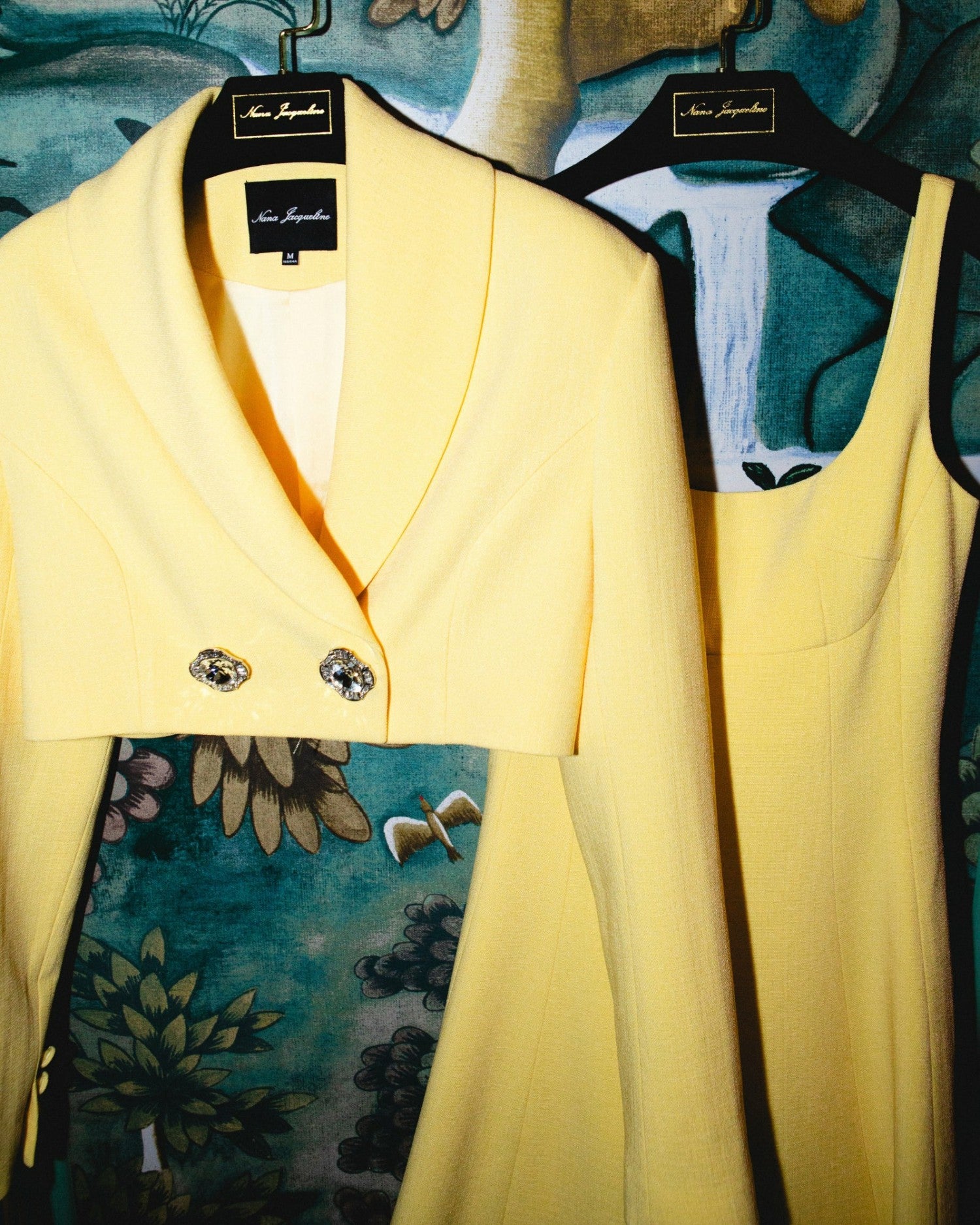 Veronica Crop Blazer: Yellow Blazer for Brunch | Nana Jacqueline