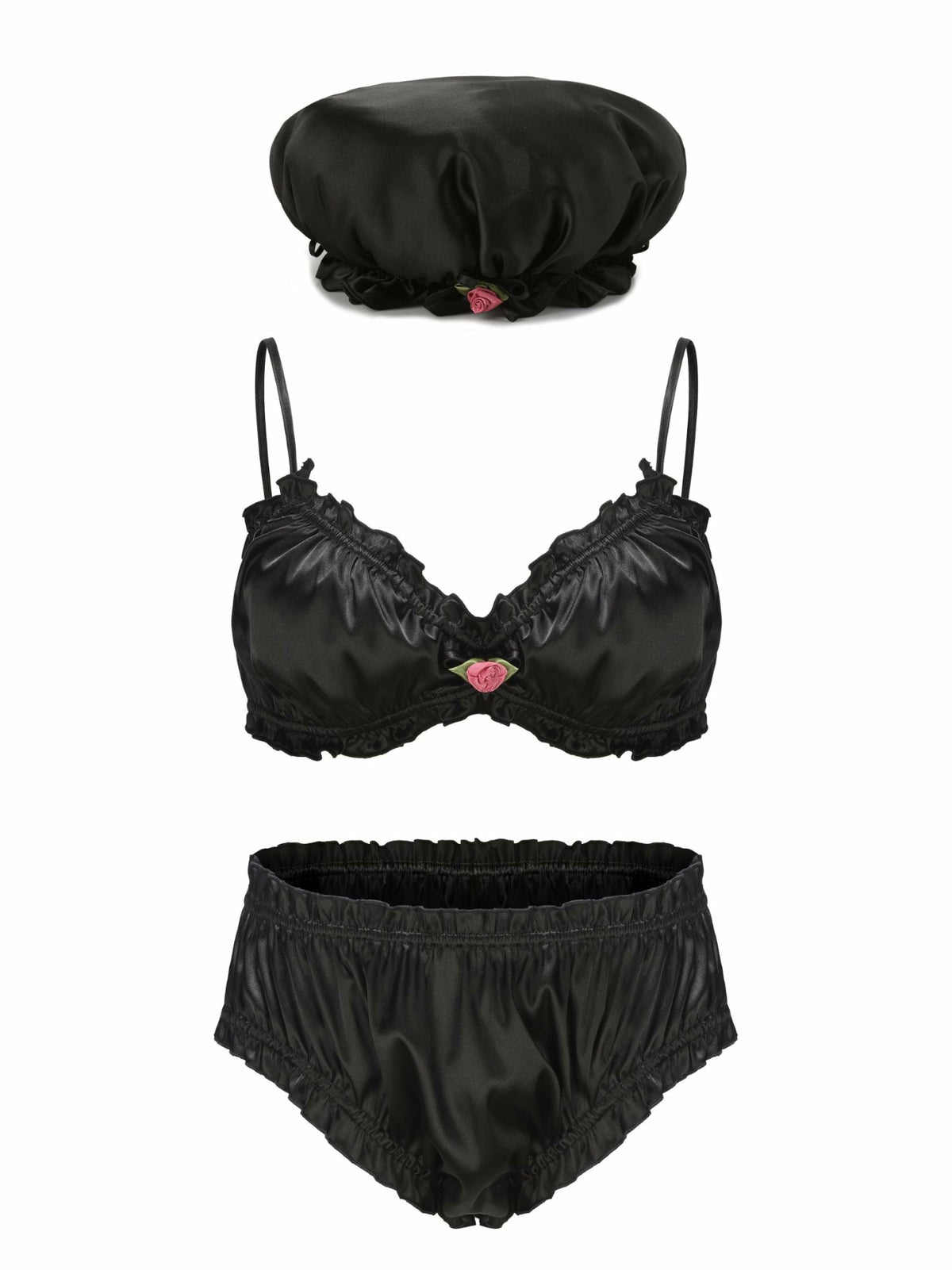 Isabella Silk Intimates Set: Black Intimates Set for Honeymoon | Nana Jacqueline