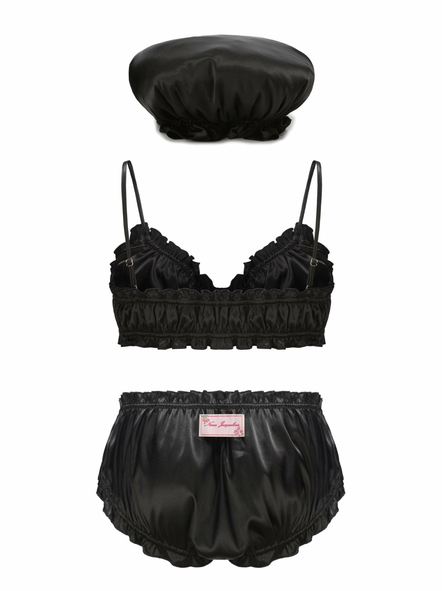 Isabella Silk Intimates Set: Black Intimates Set for Honeymoon | Nana Jacqueline