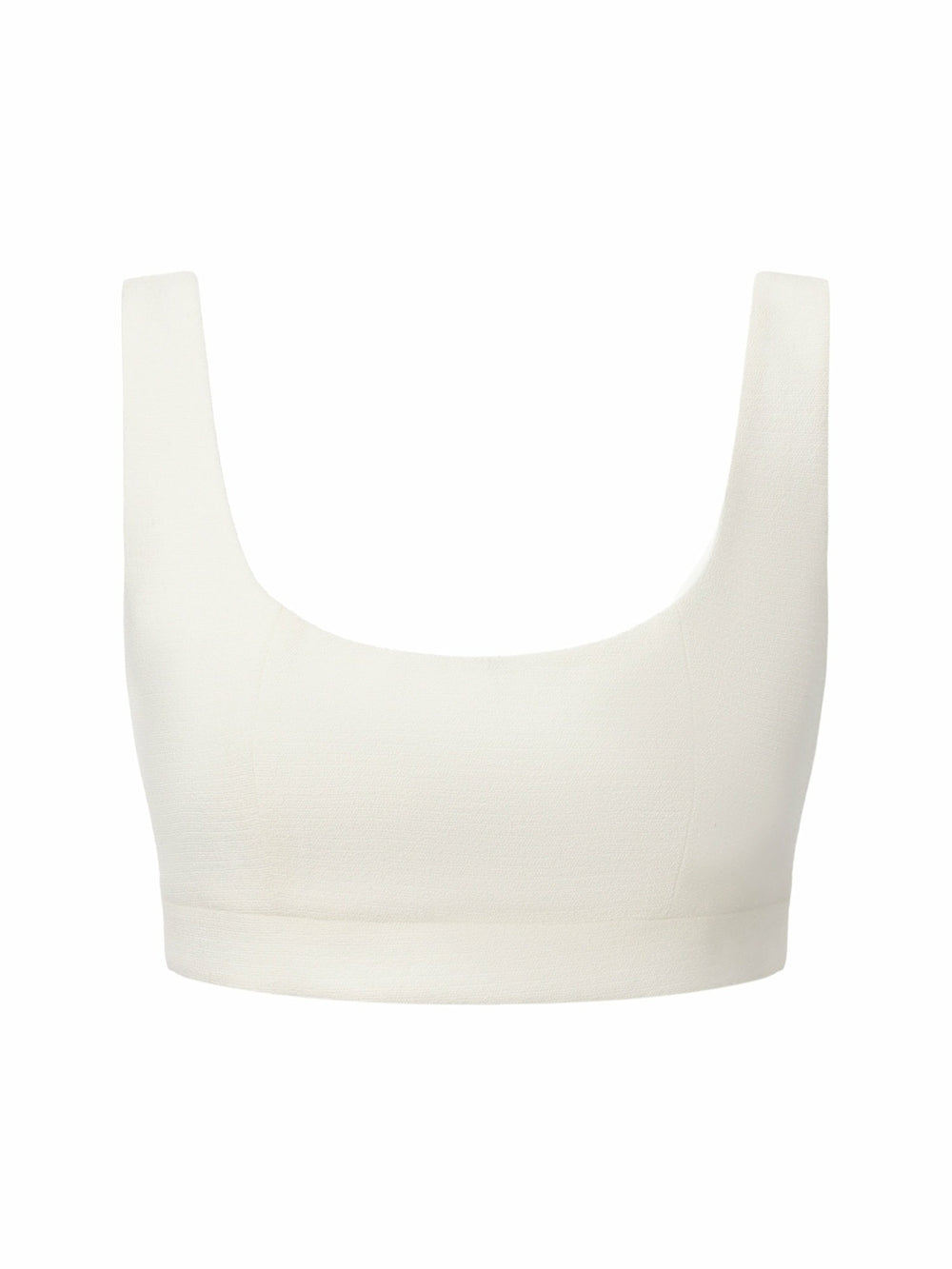 Natalia Tailored Cropped White Top: White Crop Top for Bridal Shower | Nana Jacqueline