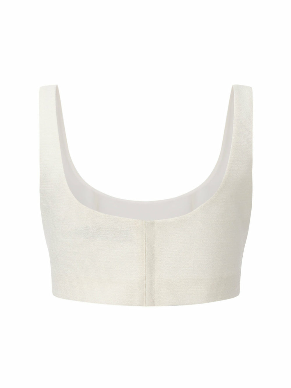 Natalia Tailored Cropped White Top: White Crop Top for Bridal Shower | Nana Jacqueline