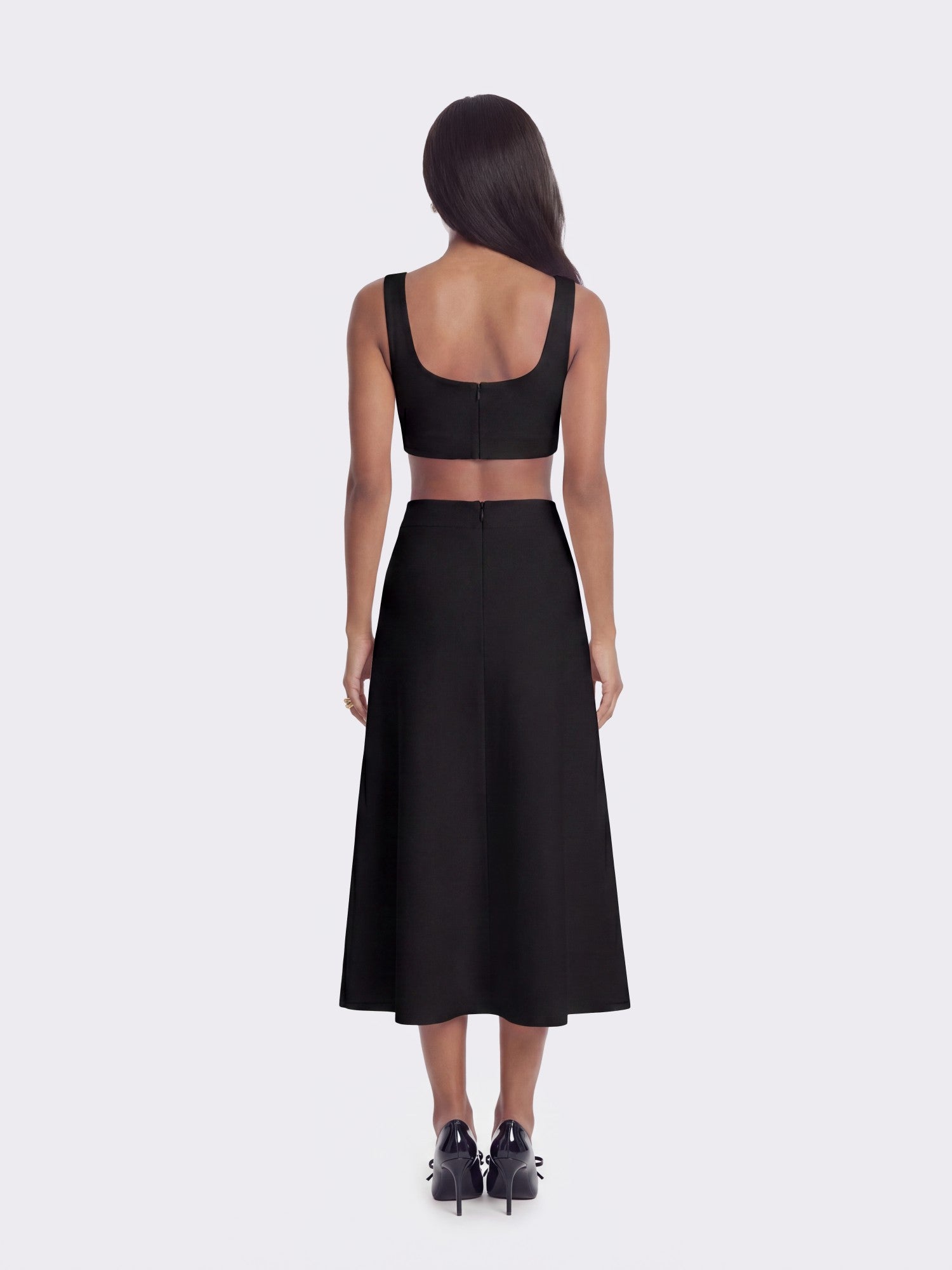 Natalia Tailored Cropped Black Top: Black Top for Cocktail Party | Nana Jacqueline