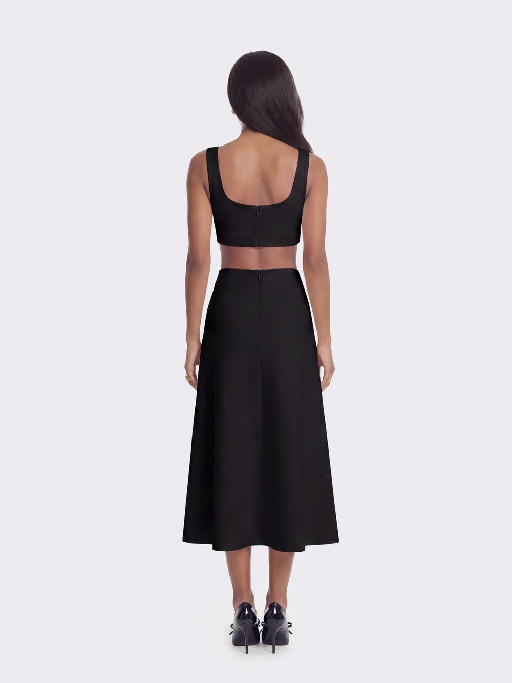 Natalia Tailored Cropped Black Top: Black Top for Cocktail Party | Nana Jacqueline