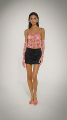 Paulina Floral Top: Pink Top for Date Night | Nana Jacqueline