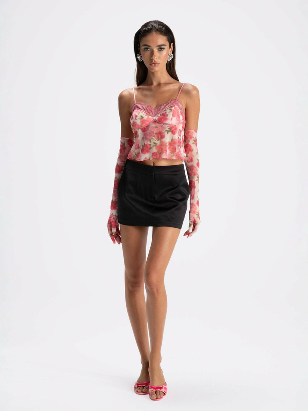 Paulina Floral Top: Pink Top for Date Night | Nana Jacqueline