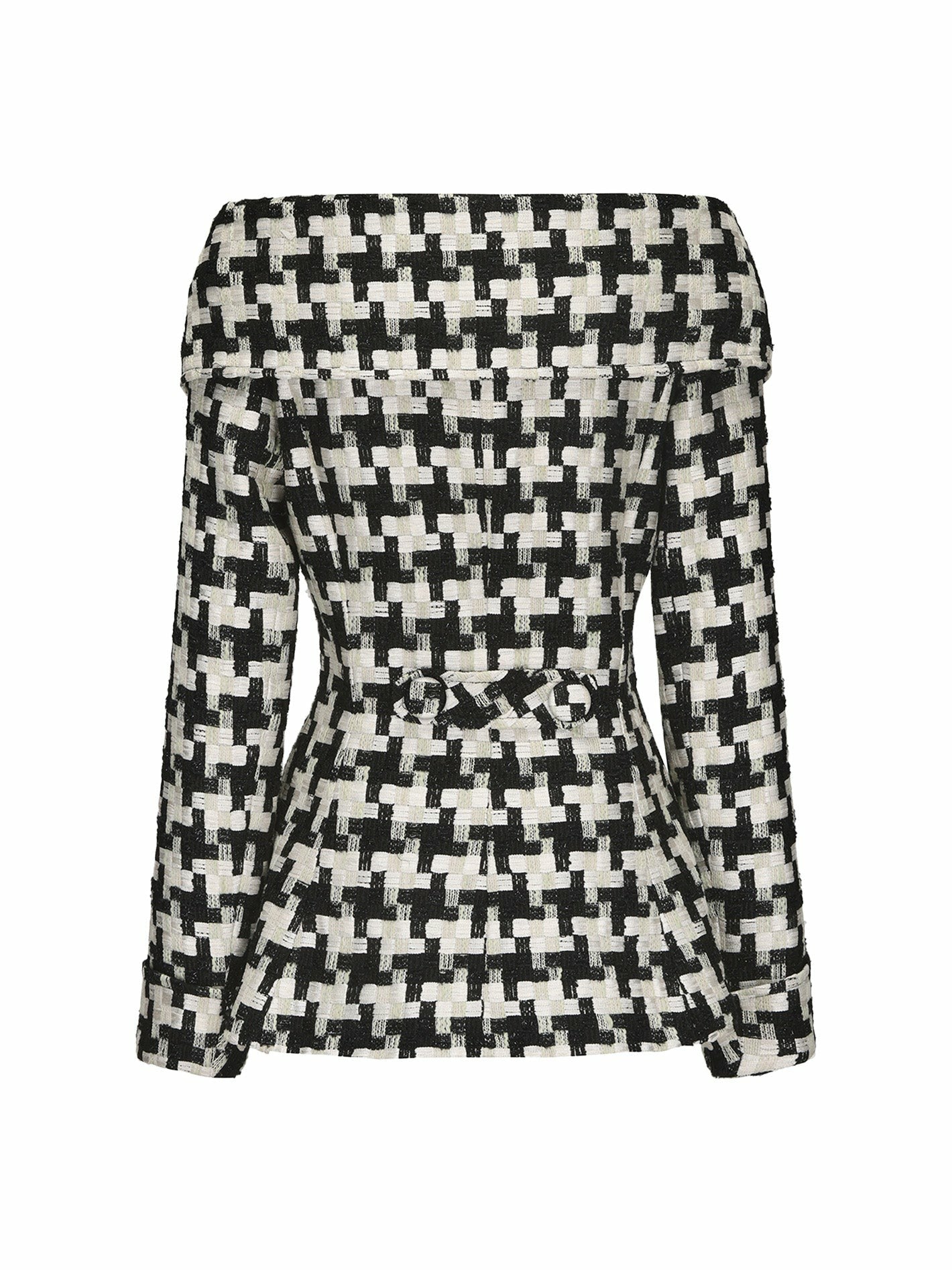 Marlee Plaid Top: Black White Top for Date Night | Nana Jacqueline