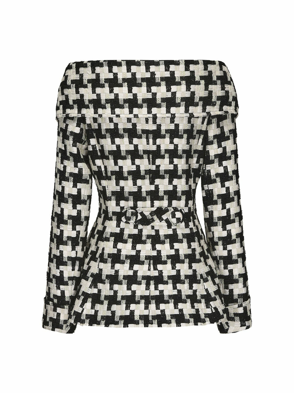 Marlee Plaid Top: Black White Top for Date Night | Nana Jacqueline