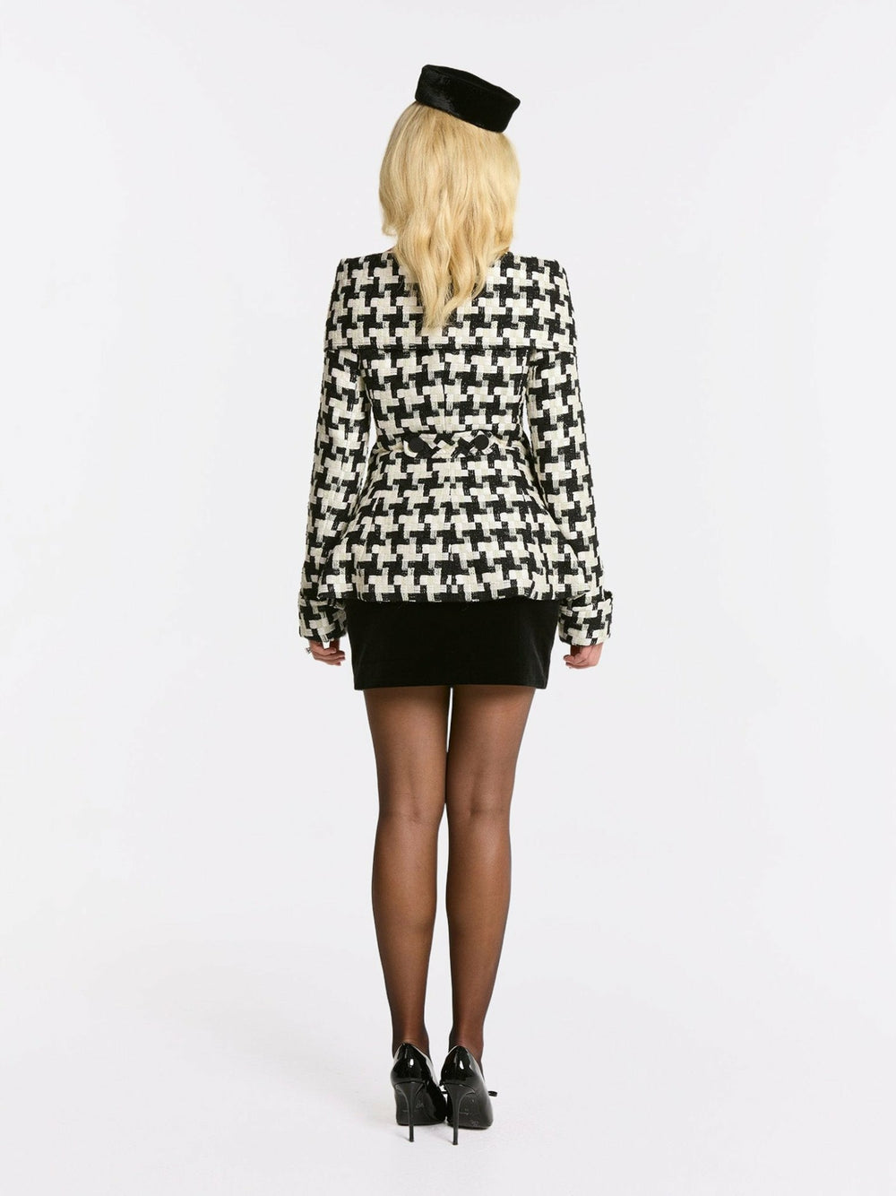 Marlee Plaid Top: Black White Top for Date Night | Nana Jacqueline
