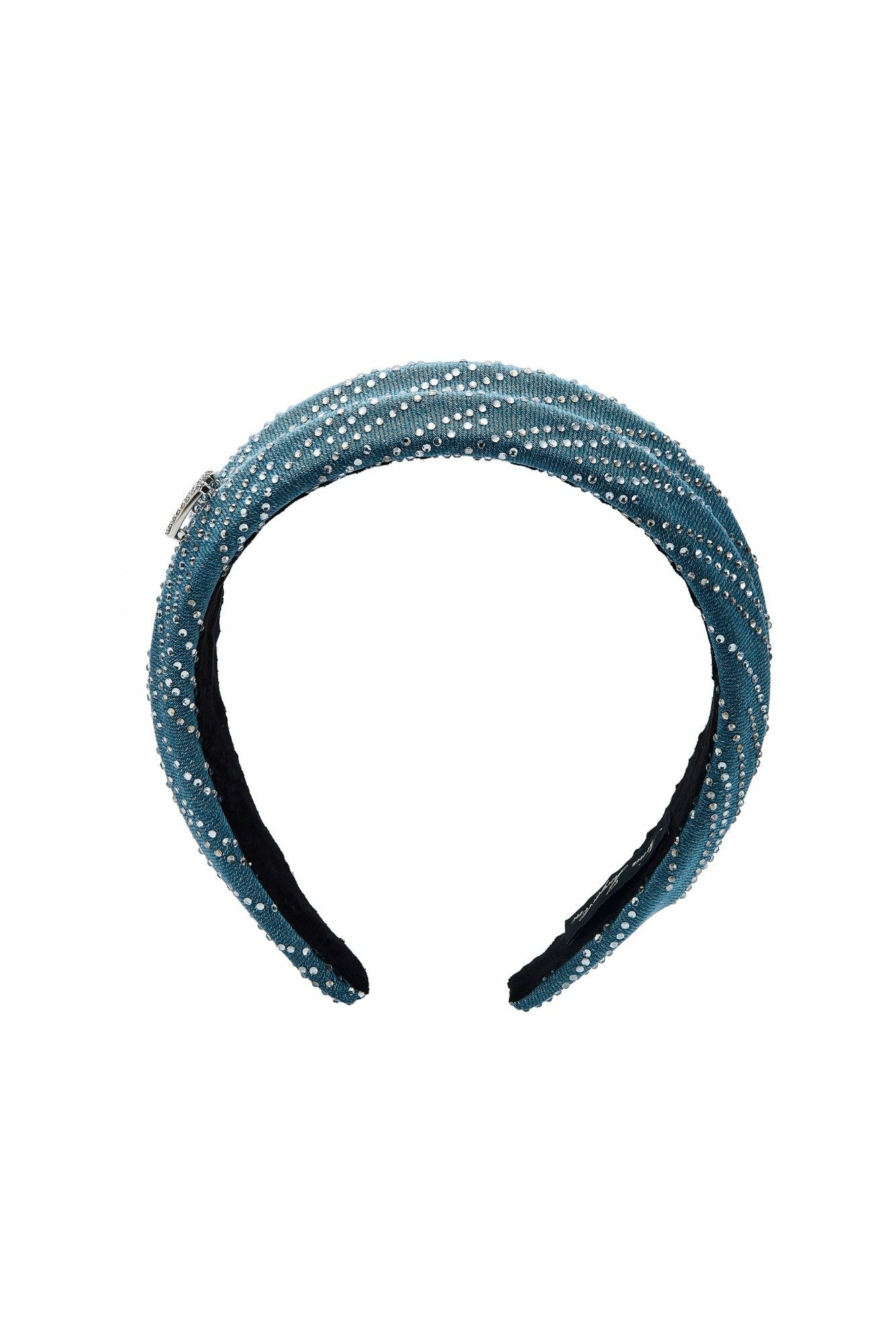 Blue Denim Headband with Crystal Detail | Nana Jacqueline