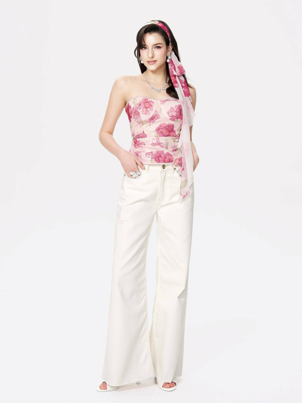 Lilly Top: Pink Bandeau Top for Date Night | Nana Jacqueline