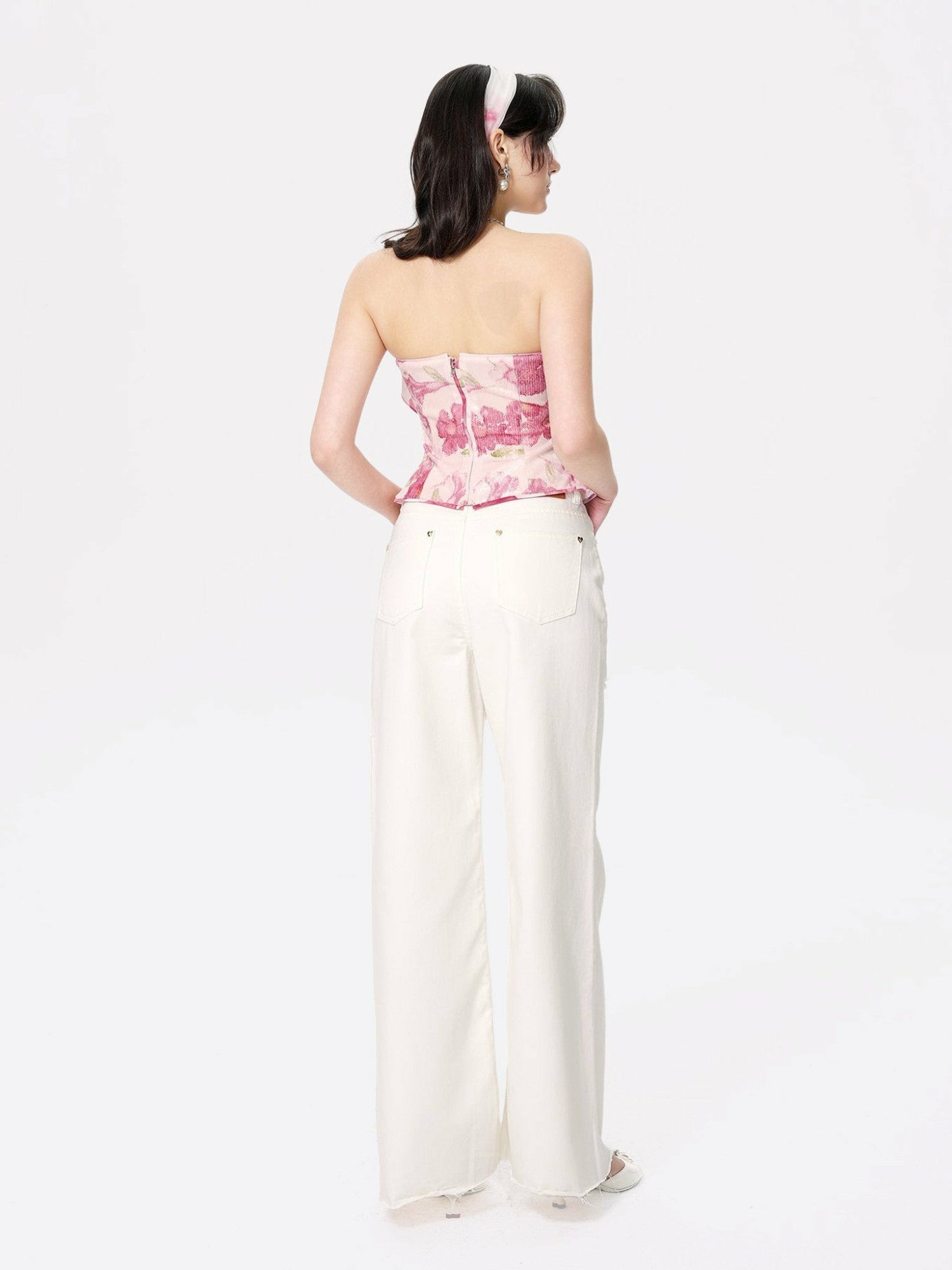 Lilly Top: Pink Bandeau Top for Date Night | Nana Jacqueline