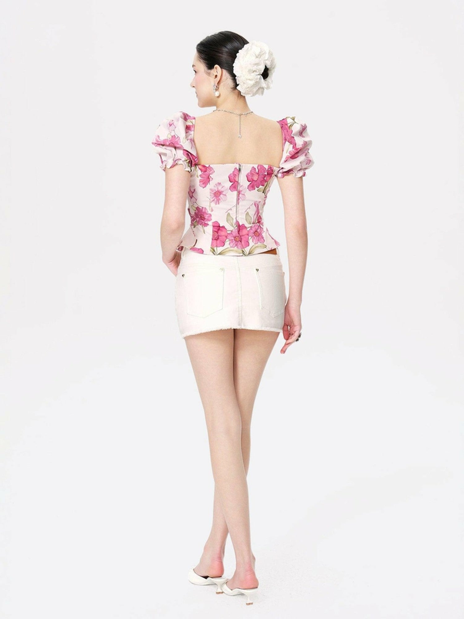 Esmeralda Top: Pink Top for Garden Party | Nana Jacqueline