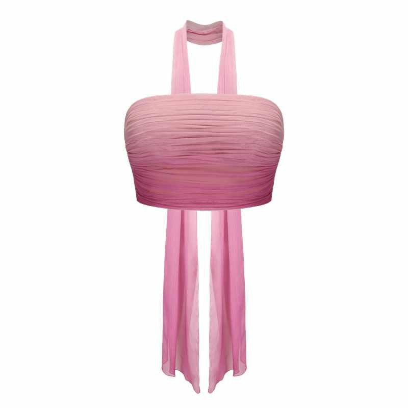 Ophelia Top: Pink Bandeau Top for Girls' Night Out | Nana Jacqueline