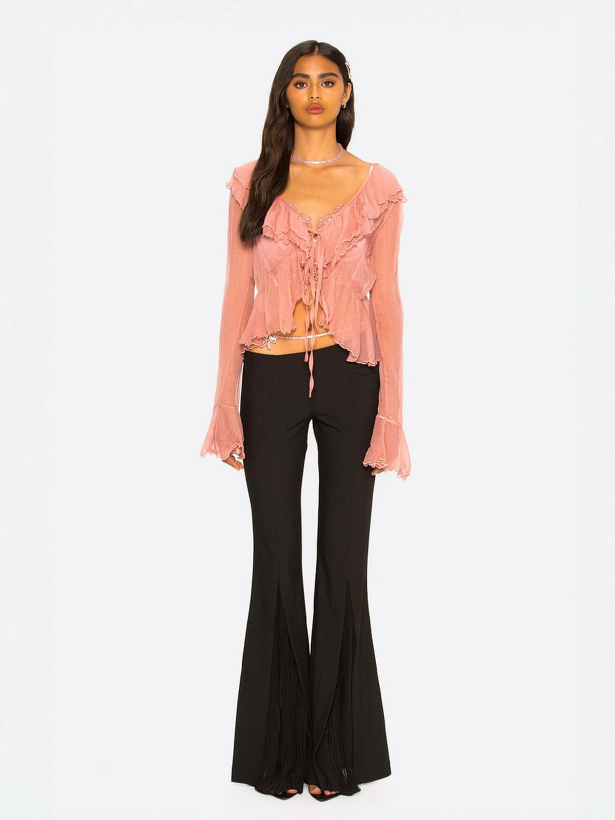 Gabriella Cardigan Top: Pink Cardigan Top for Date Night | Nana Jacqueline