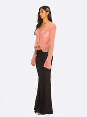 Gabriella Cardigan Top: Pink Cardigan Top for Date Night | Nana Jacqueline