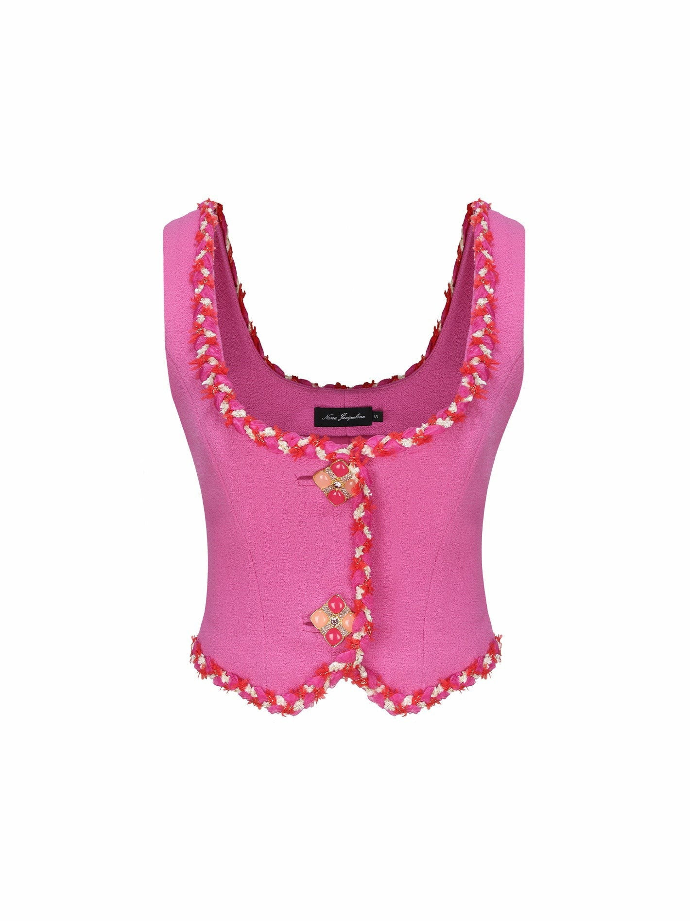 Lisette Vest Top: Pink Vest Top for Tea Party | Nana Jacqueline