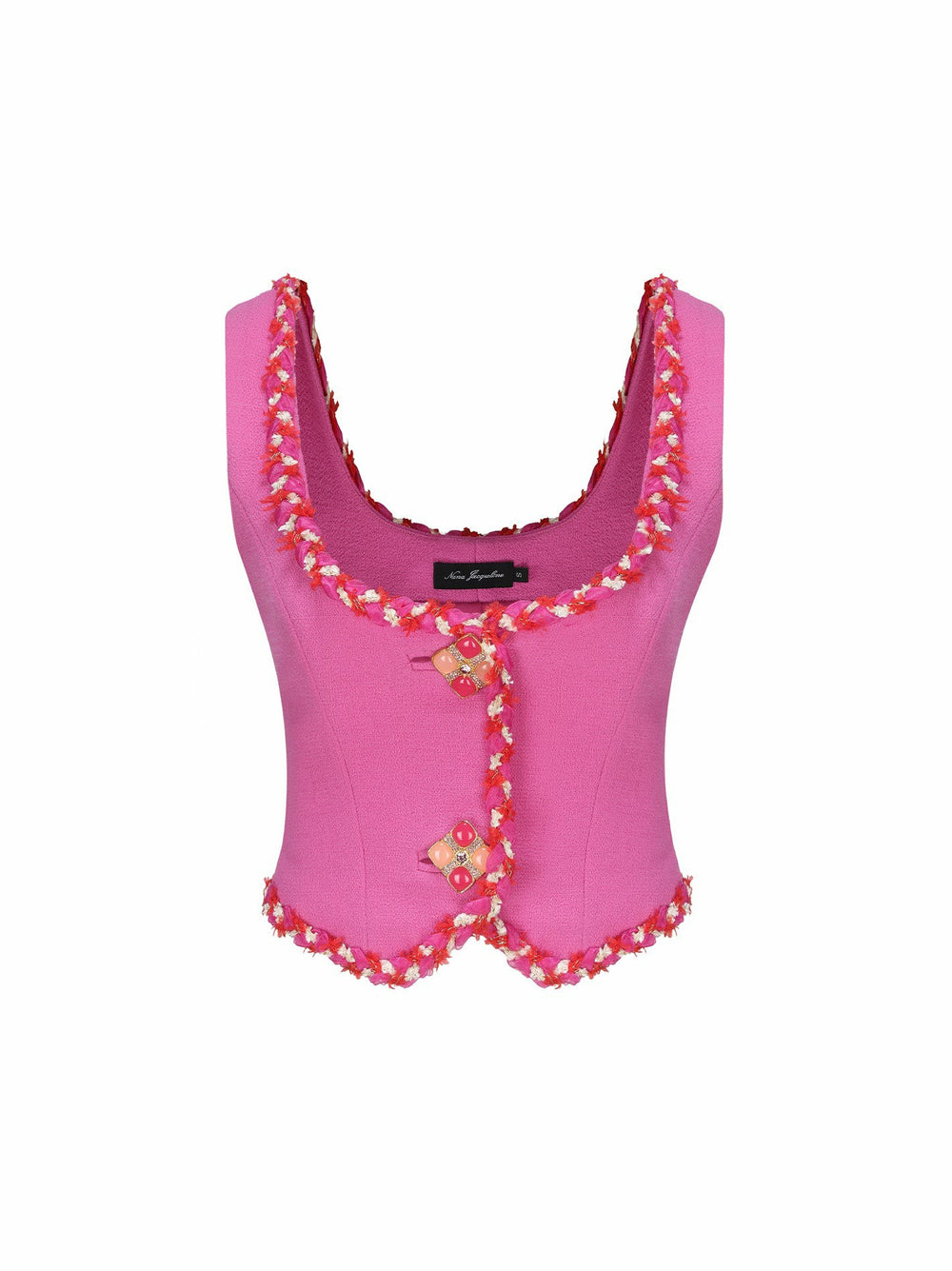 Lisette Vest Top: Pink Vest Top for Tea Party | Nana Jacqueline