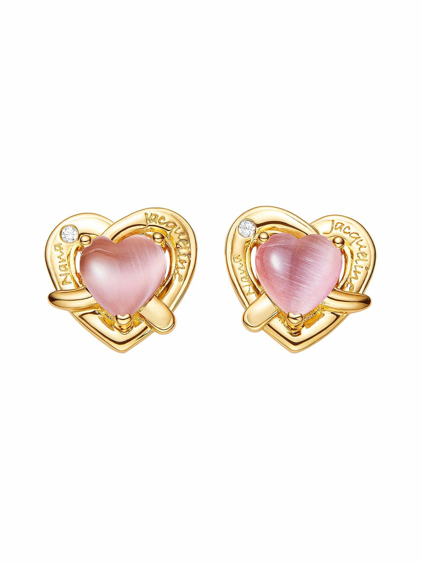 Ambre Heart Earrings: Pink Earrings for Date Night | Nana Jacqueline