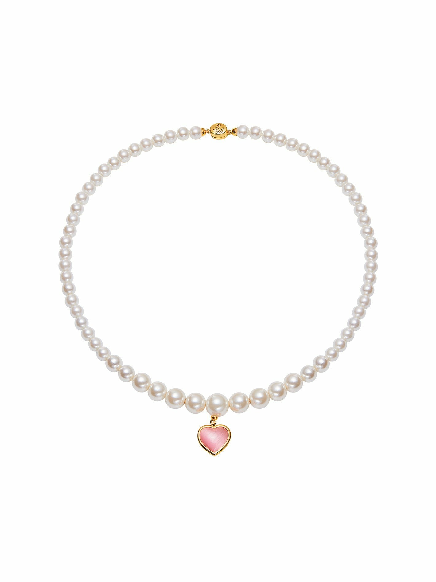 Lisette Heart Necklace: Pearl Necklace for Valentine's Day | Nana Jacqueline