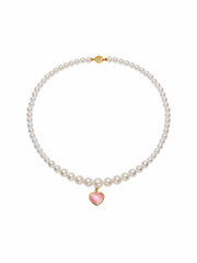 Lisette Heart Necklace: Pearl Necklace for Valentine's Day | Nana Jacqueline