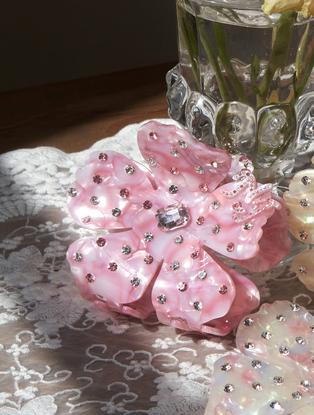 Flora Hairclip: Pink Hair Clip for Brunch | Nana Jacqueline