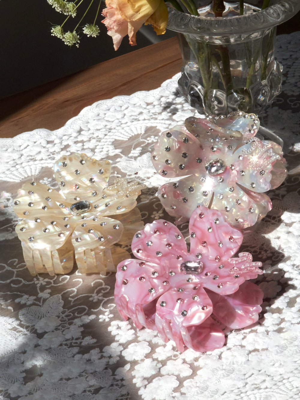 Flora Hairclip: Pink Hair Clip for Brunch | Nana Jacqueline