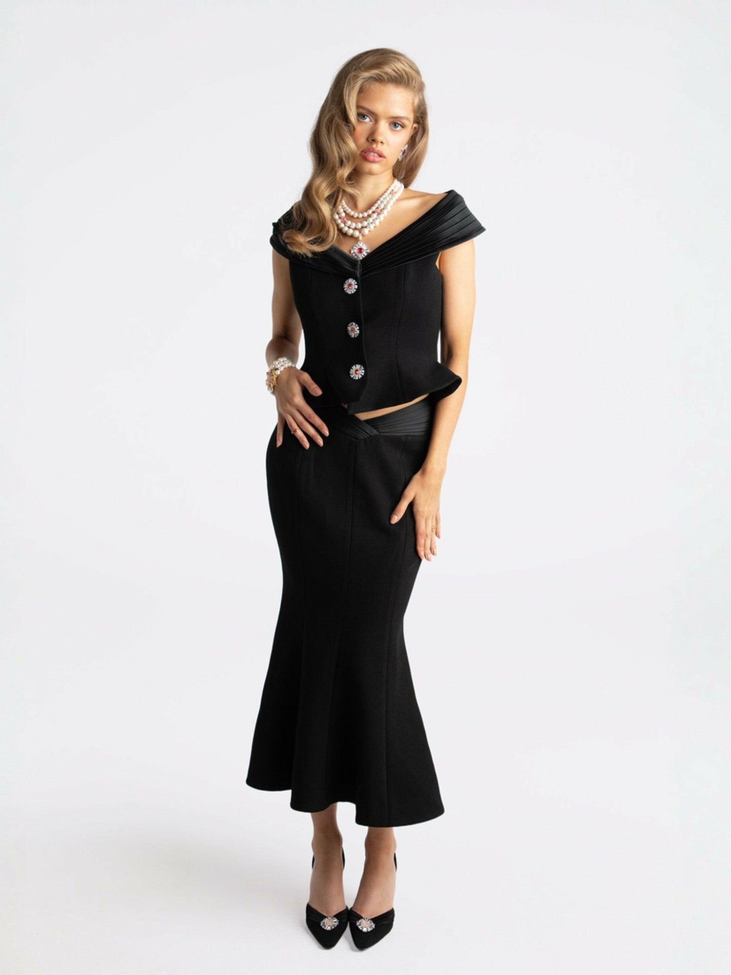 Belle Satin Top: Black Top for Date Night | Nana Jacqueline