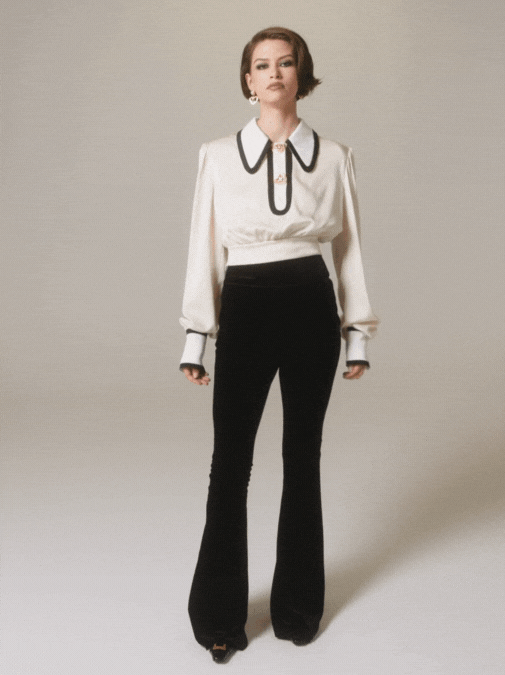 Lori Satin Top: Cream Satin Top for Date Night | Nana Jacqueline