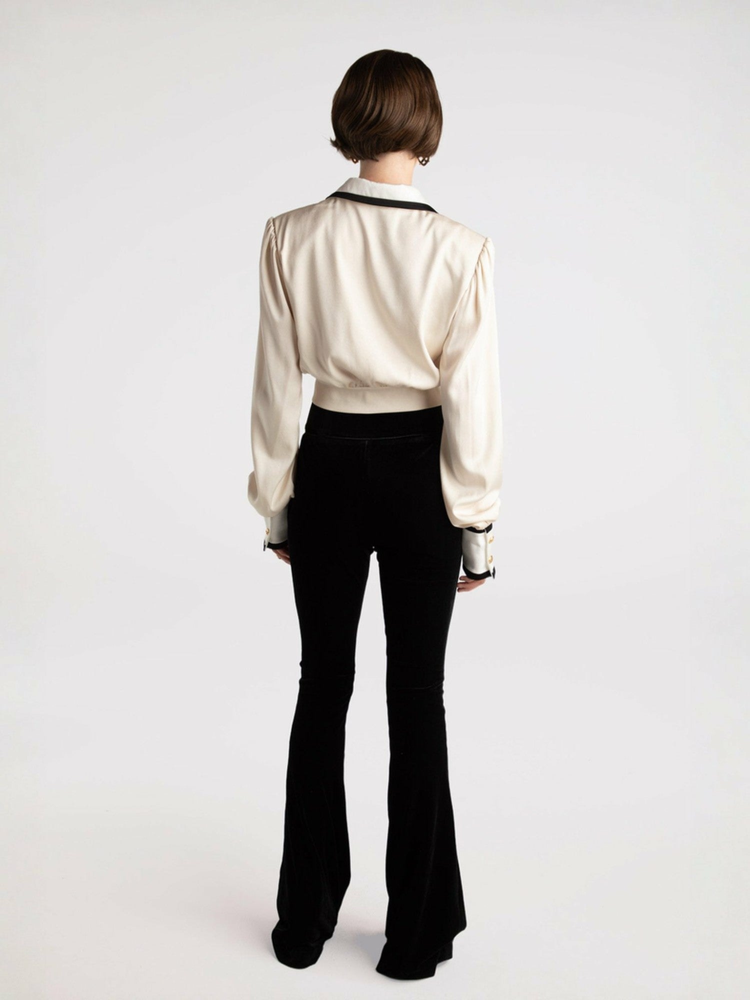 Lori Satin Top: Cream Satin Top for Date Night | Nana Jacqueline