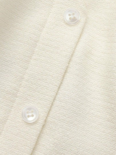 Amara Tailored Halter White Vest: White Vest for Bridal Shower | Nana Jacqueline