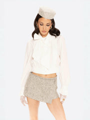 Francesca Cropped Top: White Top for Brunch | Nana Jacqueline