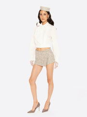Francesca Cropped Top: White Top for Brunch | Nana Jacqueline