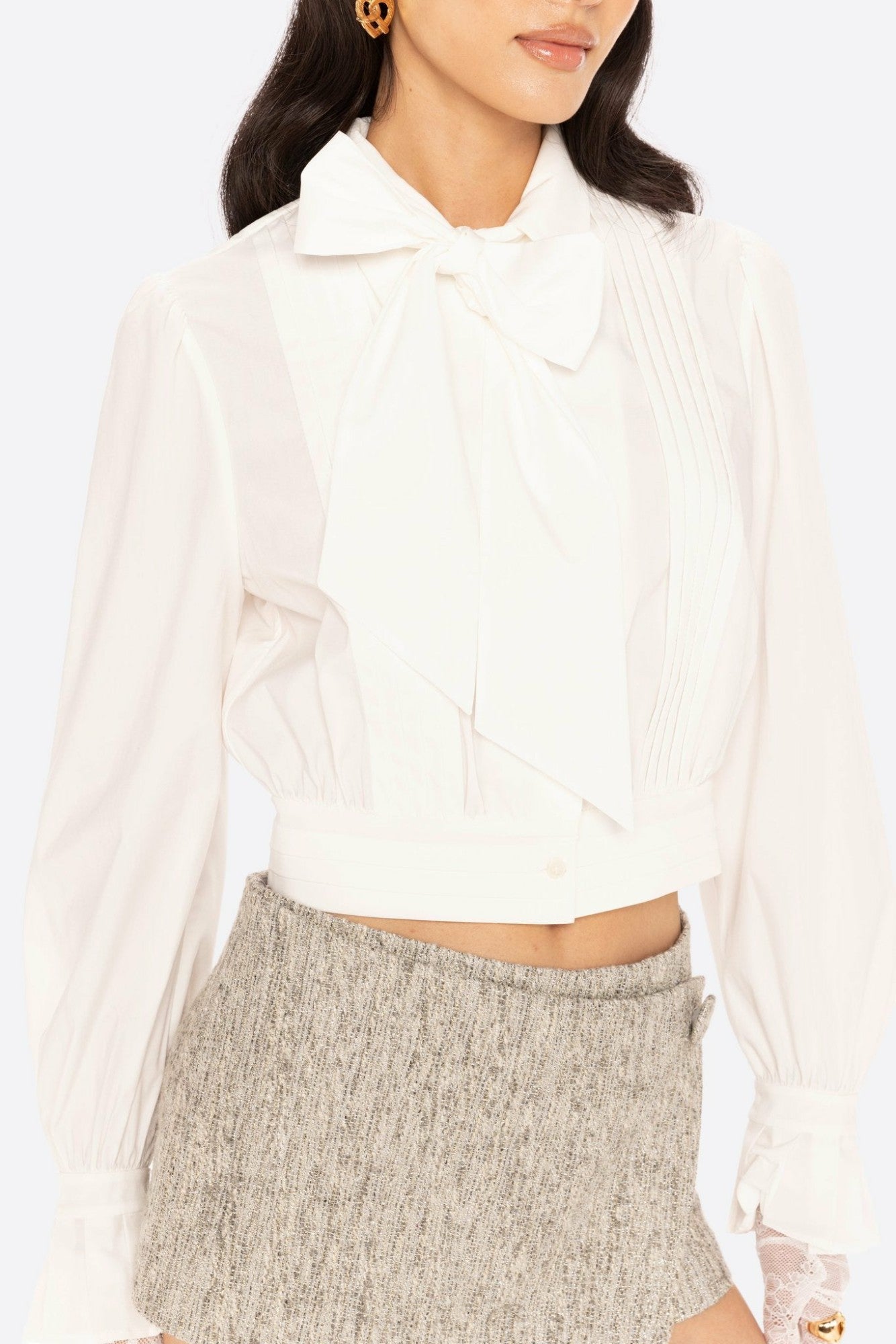 Francesca Cropped Top: White Top for Brunch | Nana Jacqueline