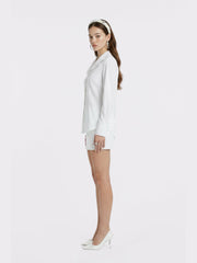 White Tailored Long Sleeve Button-Down Shirt | Nana Jacqueline