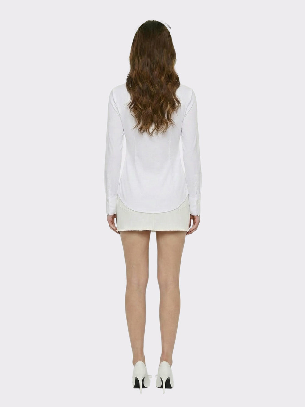 White Tailored Long Sleeve Button-Down Shirt | Nana Jacqueline