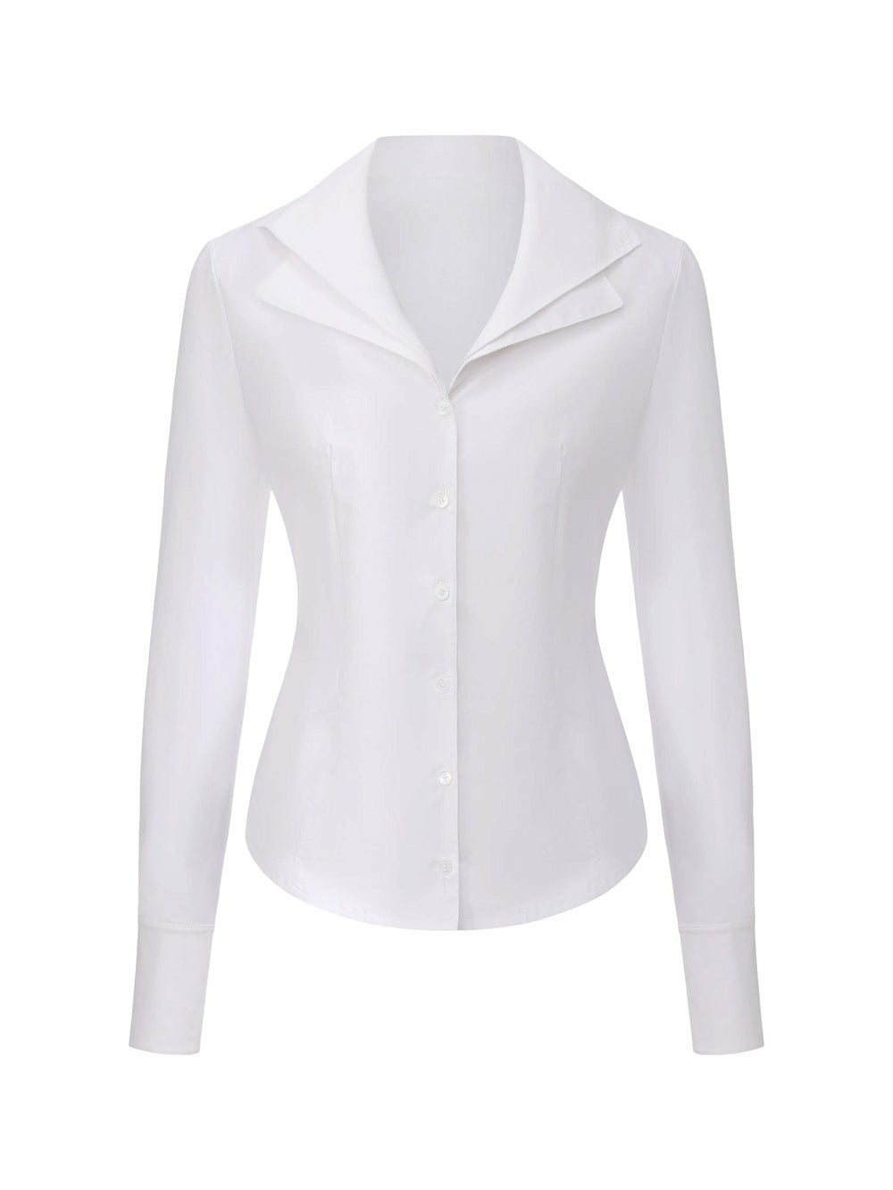 White Tailored Long Sleeve Button-Down Shirt | Nana Jacqueline