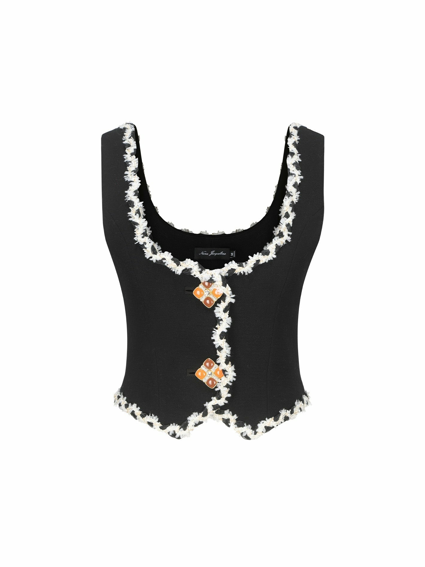 Lisette Vest Top: Black Vest Top for Date Night | Nana Jacqueline