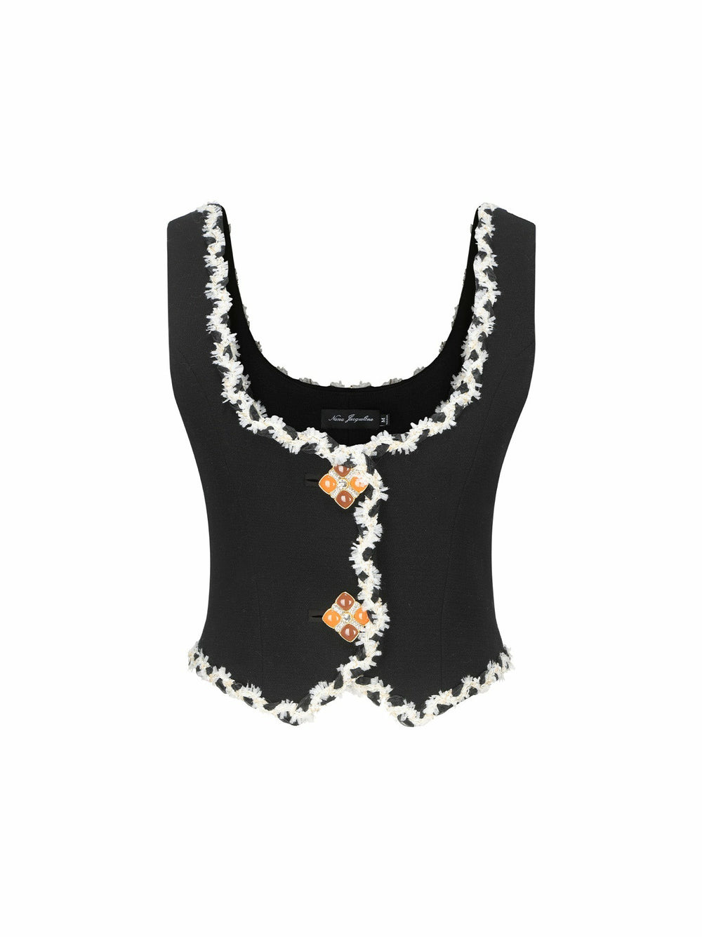 Lisette Vest Top: Black Vest Top for Date Night | Nana Jacqueline