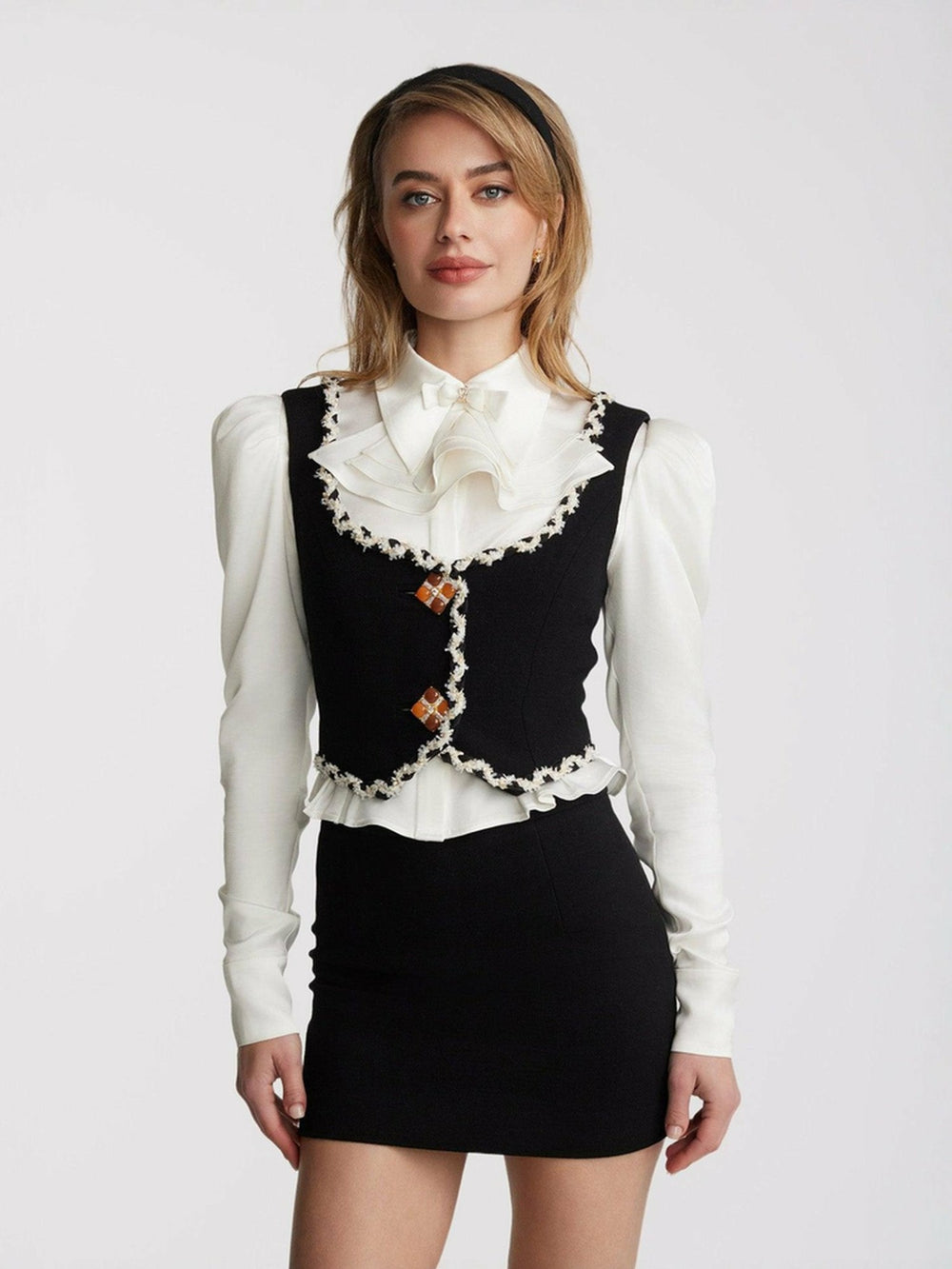 Lisette Vest Top: Black Vest Top for Date Night | Nana Jacqueline