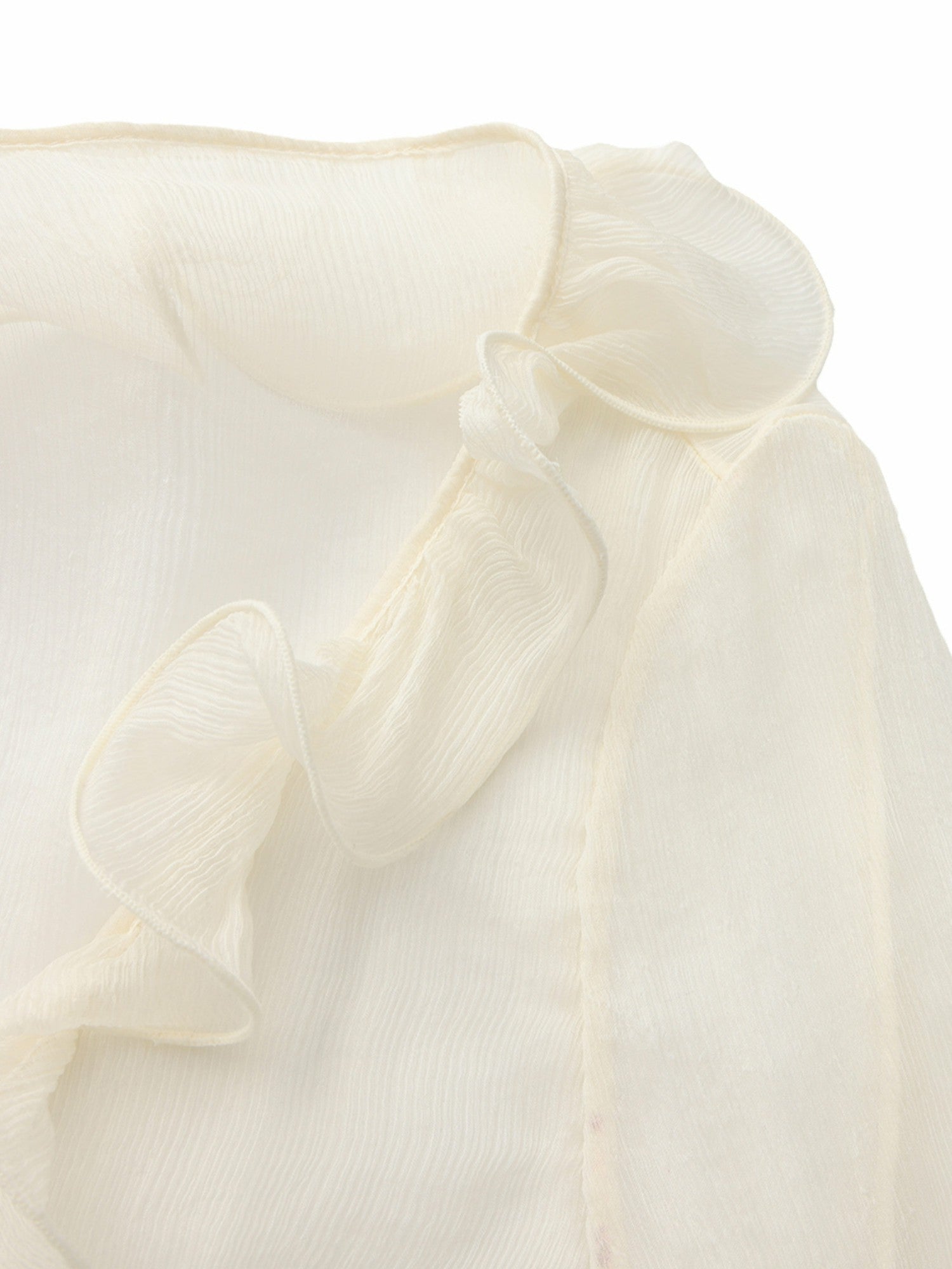 Monroe Ruffle Tie Champagne Blouse | Nana Jacqueline