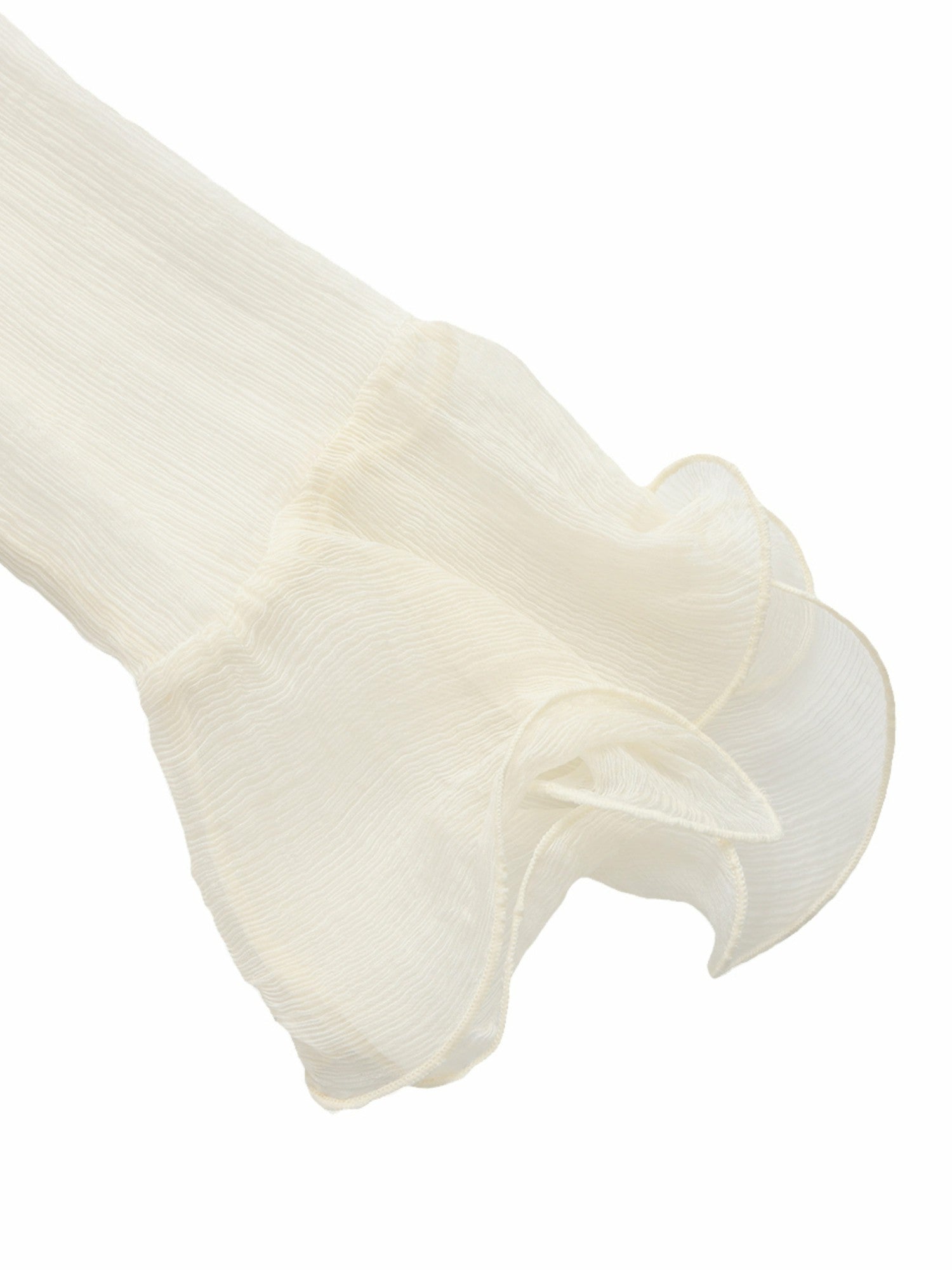 Monroe Ruffle Tie Champagne Blouse | Nana Jacqueline