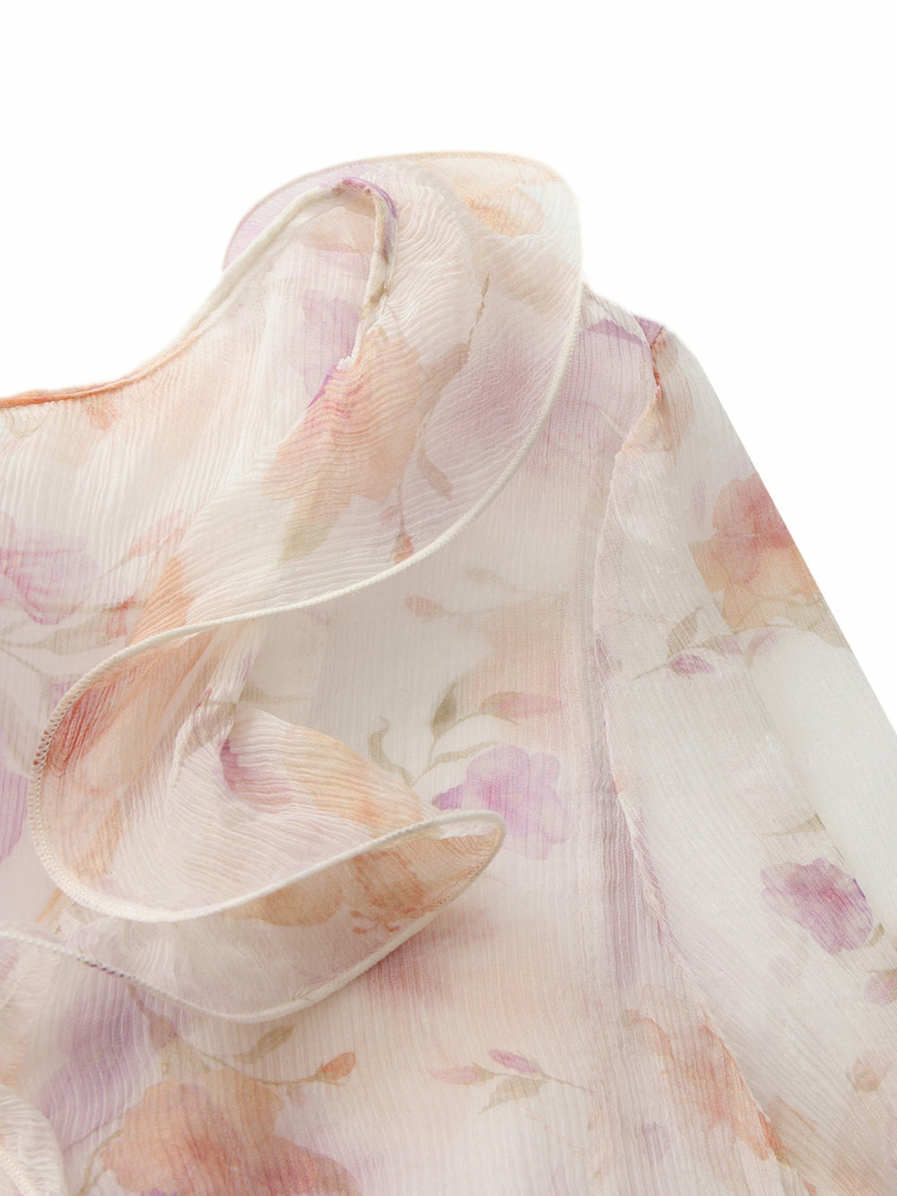 Monroe Tie-Front Ruffle Cream Blouse | Nana Jacqueline