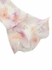 Monroe Tie-Front Ruffle Cream Blouse | Nana Jacqueline